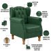 Poltrona De Amamentação Yara P02 Com Puff Paris L02 Facto Verde Musgo - Lyam Decor