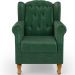 Poltrona De Amamentação Yara P02 Com Puff Paris L02 Facto Verde Musgo - Lyam Decor