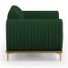 Poltrona Decorativa Base De Madeira Com Pés D'Ouro Molino D02 Veludo Verde Musgo C-303 - Lyam Decor