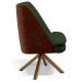 Poltrona Decorativa Base Giratória Pérsia D02 Linho Verde Musgo C-117 Corano Marrom B38 - Lyam Decor