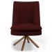 Poltrona Decorativa Base Giratória Pérsia D02 Veludo Marsala C-278 Corano Marrom B-38 - Lyam Decor