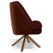 Poltrona Decorativa Base Giratória Pérsia D02 Veludo Marsala C-278 Corano Marrom B-38 - Lyam Decor