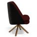 Poltrona Decorativa Base Giratória Pérsia D02 Veludo Marsala C-278 Corano Preto B-97 - Lyam Decor