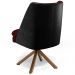 Poltrona Decorativa Base Giratória Pérsia D02 Veludo Marsala C-278 Corano Preto B-97 - Lyam Decor