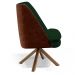 Poltrona Decorativa Base Giratória Pérsia D02 Veludo Verde Musgo C303 Corano Marrom B38 - Lyam Decor