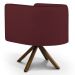 Poltrona Decorativa Base Giratória de Madeira Betina D02 Veludo Marsala C-278 - Lyam Decor