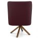 Poltrona Decorativa Base Giratória de Madeira Pérsia D02 Veludo Marsala B-278 - Lyam Decor