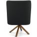 Poltrona Decorativa Base Giratória de Madeira Pérsia D02 Veludo Preto B-300 - Lyam Decor