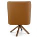 Poltrona Decorativa Base Giratória de Madeira Pérsia D02 Veludo Telha B-262 - Lyam Decor