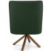 Poltrona Decorativa Base Giratória de Madeira Pérsia D02 Veludo Verde B-303 - Lyam Decor