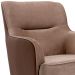 Poltrona Decorativa Base X Giratória Isabella D02 Veludo Importado Bege Escuro B-68 -Lyam Decor