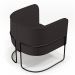 Poltrona Decorativa Fixa Base De Aço Preto Betina D02 Corano Marrom B-98 - Lyam Decor