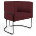 Poltrona Decorativa Fixa Base de Aço Preto Betina D02 Veludo Marsala C-278 - Lyam Decor