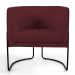Poltrona Decorativa Fixa Base de Aço Preto Betina D02 Veludo Marsala C-278 - Lyam Decor