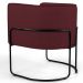 Poltrona Decorativa Fixa Base de Aço Preto Betina D02 Veludo Marsala C-278 - Lyam Decor