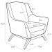Poltrona Decorativa Fixa Base de Madeira Juliet D02 Linho Cru D-316 - Lyam Decor