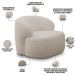 Poltrona Decorativa Fixa Orgânica Para Sala Living Barolo L06 Bouclê Bege - Lyam Decor