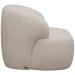 Poltrona Decorativa Fixa Orgânica Para Sala Living Barolo L06 Bouclê Bege - Lyam Decor