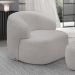 Poltrona Decorativa Fixa Orgânica Para Sala Living Barolo L06 Bouclê Cinza - Lyam Decor