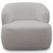 Poltrona Decorativa Fixa Orgânica Para Sala Living Barolo L06 Bouclê Cinza - Lyam Decor