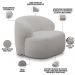 Poltrona Decorativa Fixa Orgânica Para Sala Living Barolo L06 Bouclê Cinza - Lyam Decor