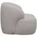 Poltrona Decorativa Fixa Orgânica Para Sala Living Barolo L06 Bouclê Cinza - Lyam Decor