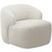Poltrona Decorativa Fixa Orgânica Para Sala Living Barolo L06 Bouclê Off White - Lyam Decor