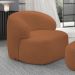Poltrona Decorativa Fixa Orgânica Para Sala Living Barolo L06 Bouclê Terracota - Lyam Decor