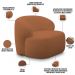 Poltrona Decorativa Fixa Orgânica Para Sala Living Barolo L06 Bouclê Terracota - Lyam Decor