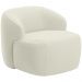Poltrona Decorativa Fixa Orgânica Para Sala Living Barolo L06 Veludo Bege - Lyam Decor