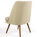 Poltrona Decorativa Fixa Pés Palito Pérsia D02 Linho Bege C-129 - Lyam Decor