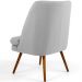 Poltrona Decorativa Fixa Pés Palito Pérsia D02 Linho Cinza D-315 - Lyam Decor
