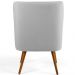 Poltrona Decorativa Fixa Pés Palito Pérsia D02 Linho Cinza D-315 - Lyam Decor