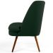 Poltrona Decorativa Fixa Pés Palito Pérsia D02 Linho Verde C-117 - Lyam Decor