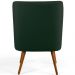 Poltrona Decorativa Fixa Pés Palito Pérsia D02 Linho Verde C-117 - Lyam Decor