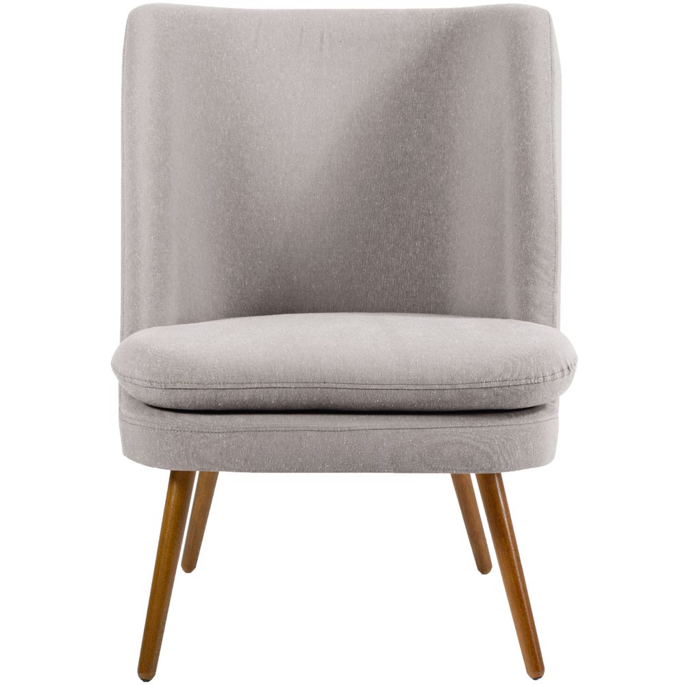 Poltrona Decorativa Fixa Pés Palito Pérsia D02 Rústico Bege D-316 - Lyam Decor