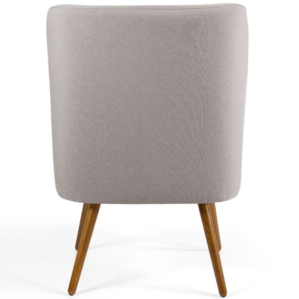 Poltrona Decorativa Fixa Pés Palito Pérsia D02 Rústico Bege D-316 - Lyam Decor