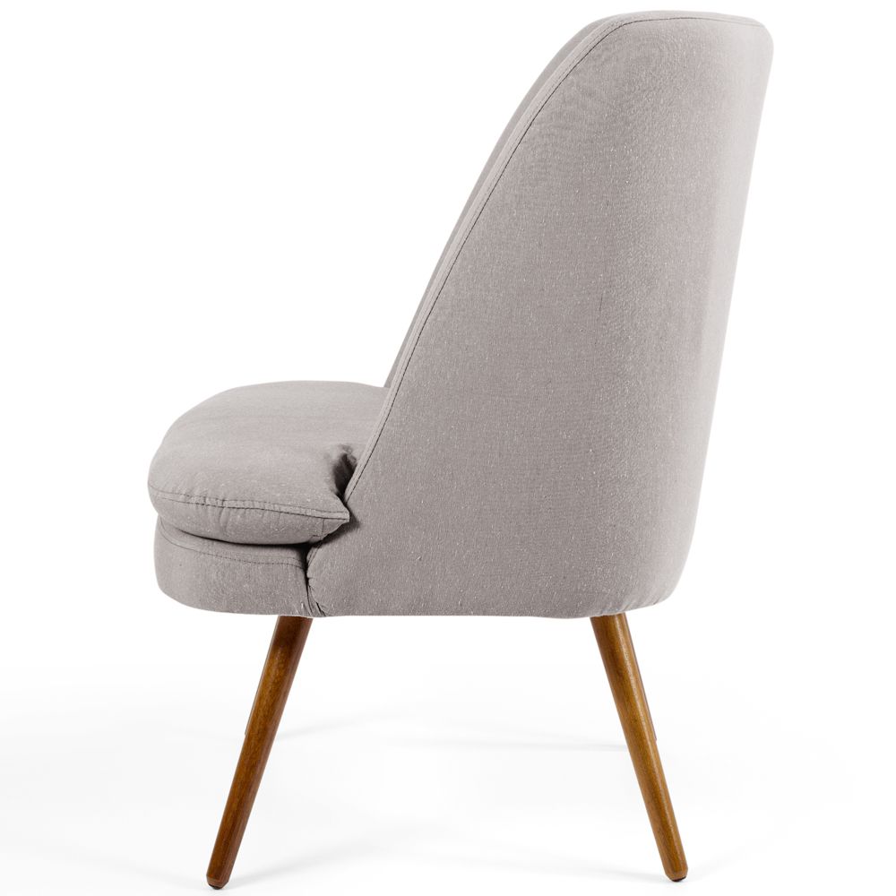Poltrona Decorativa Fixa Pés Palito Pérsia D02 Rústico Bege D-316 - Lyam Decor