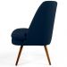 Poltrona Decorativa Fixa Pés Palito Pérsia D02 Veludo Azul Oxford C-304 - Lyam Decor