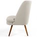 Poltrona Decorativa Fixa Pés Palito Pérsia D02 Veludo Bege C-309 - Lyam Decor