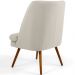 Poltrona Decorativa Fixa Pés Palito Pérsia D02 Veludo Bege C-309 - Lyam Decor