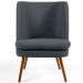 Poltrona Decorativa Fixa Pés Palito Pérsia D02 Veludo Cinza C-317 - Lyam Decor