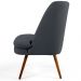 Poltrona Decorativa Fixa Pés Palito Pérsia D02 Veludo Cinza C-317 - Lyam Decor