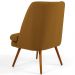 Poltrona Decorativa Fixa Pés Palito Pérsia D02 Veludo Mostarda C-260 - Lyam Decor