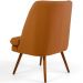 Poltrona Decorativa Fixa Pés Palito Pérsia D02 Veludo Telha C-262 - Lyam Decor