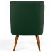 Poltrona Decorativa Fixa Pés Palito Pérsia D02 Veludo Verde C-303 - Lyam Decor