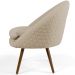Poltrona Decorativa Fixa Pés Palito Rafa D02 Tressê Linho Bege C-129 - Lyam Decor