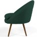Poltrona Decorativa Fixa Pés Palito Rafa D02 Tressê Linho Verde Musgo C-117 - Lyam Decor