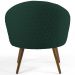 Poltrona Decorativa Fixa Pés Palito Rafa D02 Tressê Linho Verde Musgo C-117 - Lyam Decor