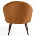 Poltrona Decorativa Fixa Pés Palito Rafa D02 Veludo Telha C-262 - Lyam Decor